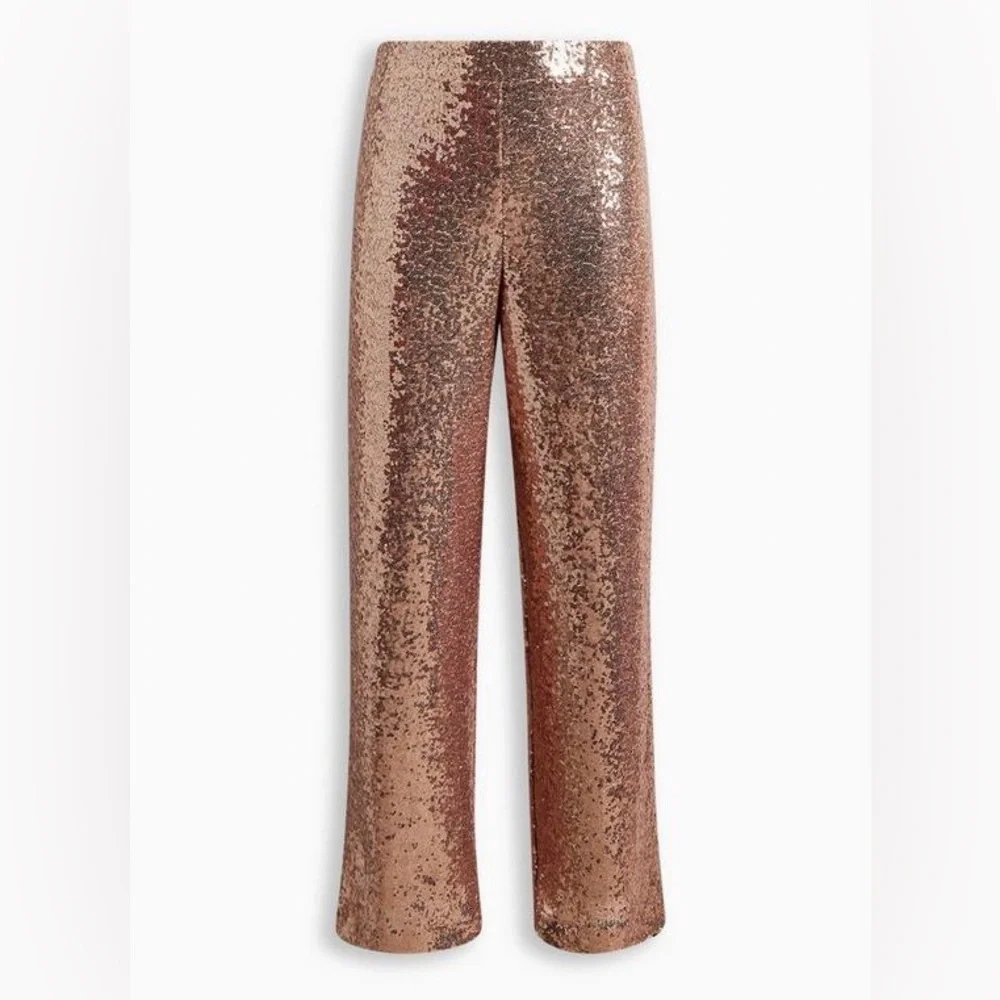 Torrid size 4 (26) Rose Gold Blazer and size 3 Tall (22-24) Pant Sequins Outfit - Picture 13 of 14